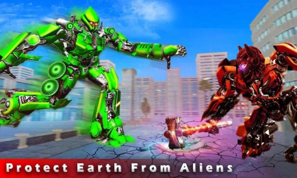 超级英雄飞狮机器人变形1