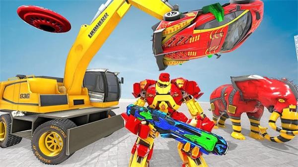 机器人变形挖掘机3