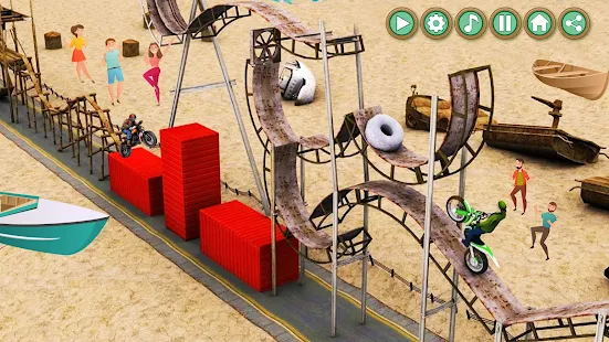 摩托特技演员3d1