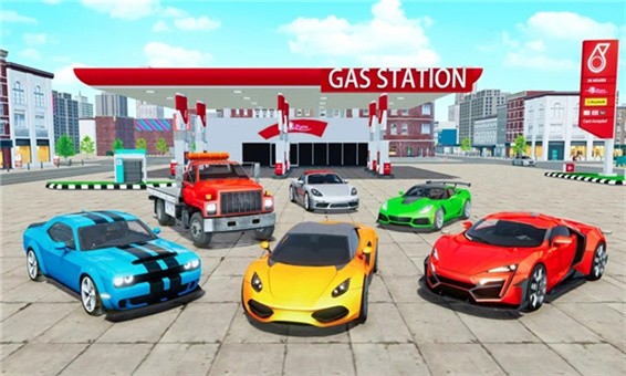 真正的停车场加油站0