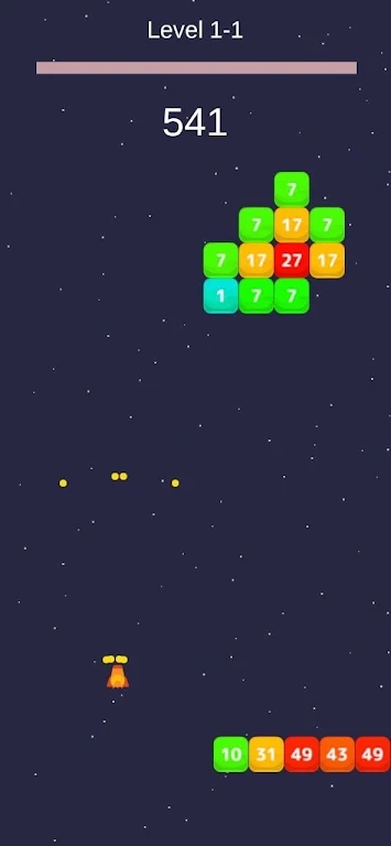 太空数字砖块射击3