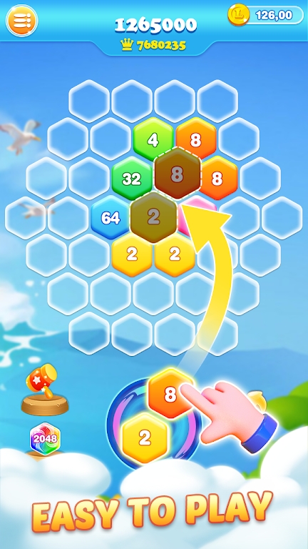 2048六边形粉碎1