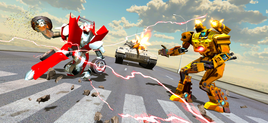 真正的汽车机器人格斗游戏0