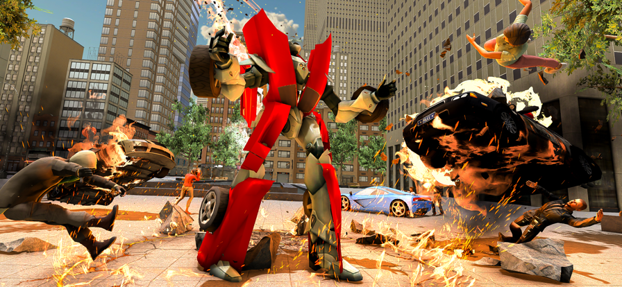 真正的汽车机器人格斗游戏1