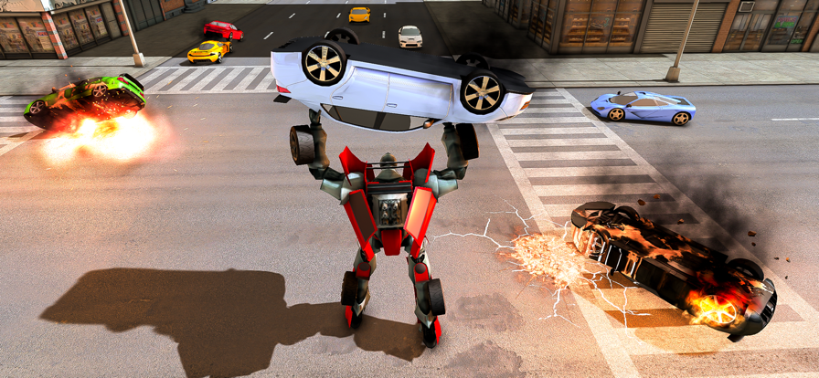 真正的汽车机器人格斗游戏2