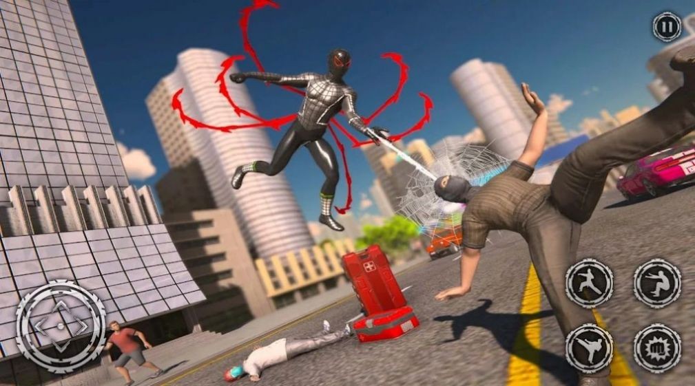 蜘蛛机器人绳索英雄营救1