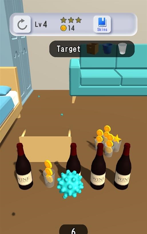 尝试弹球进杯子0