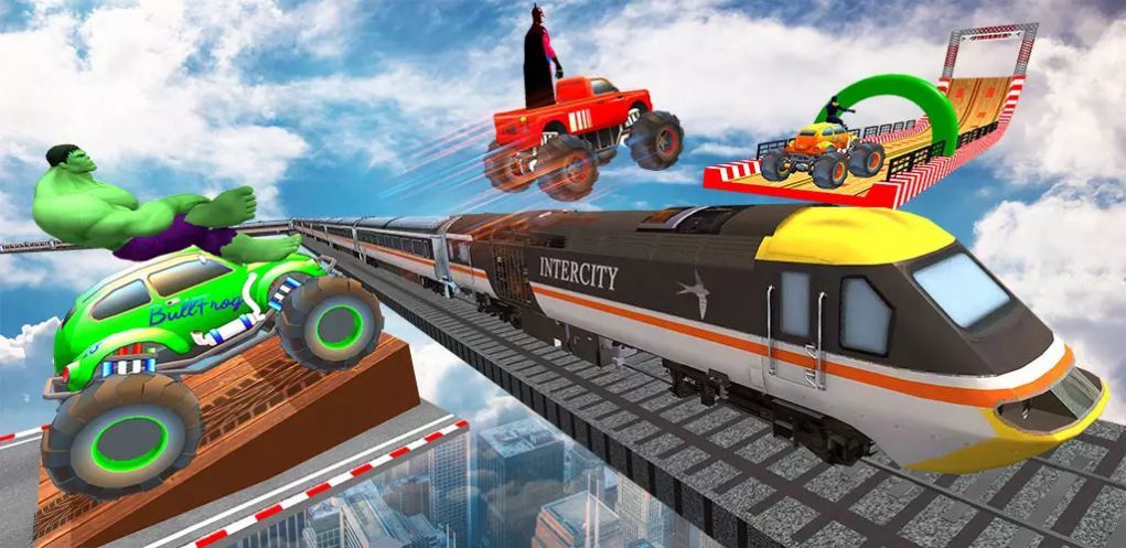 超级英雄怪物卡车比赛0