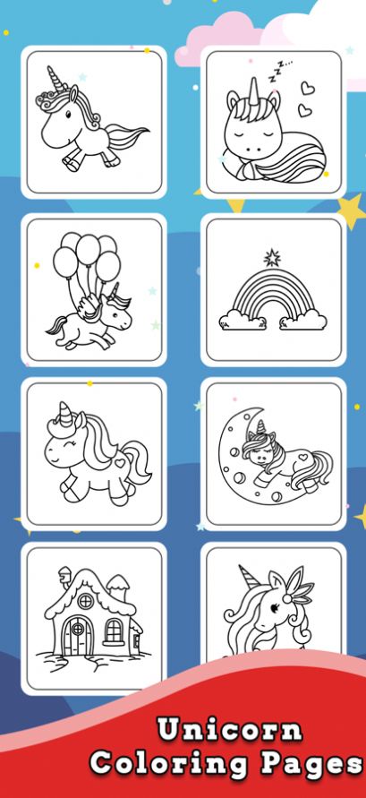 独角兽着色书闪光2