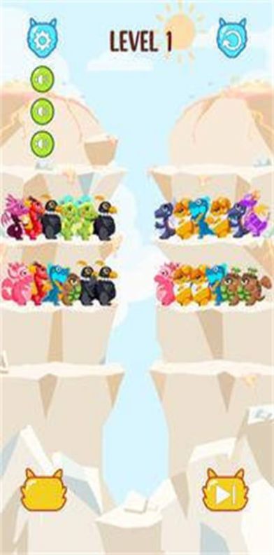 龙颜色排序拼图