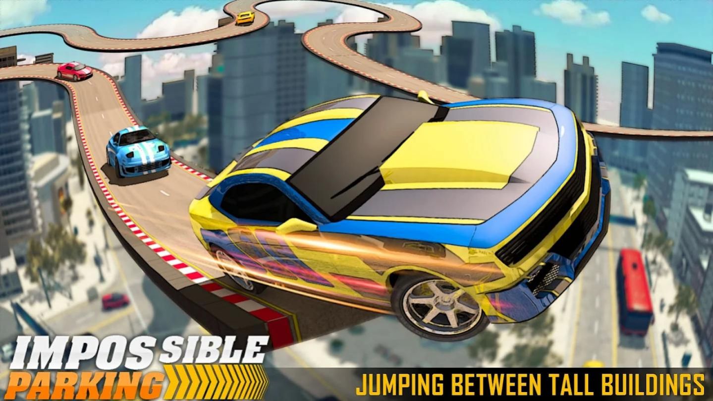 汽车特技城市屋顶司机3