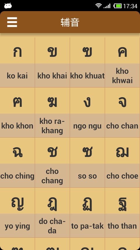 泰语字母发音0