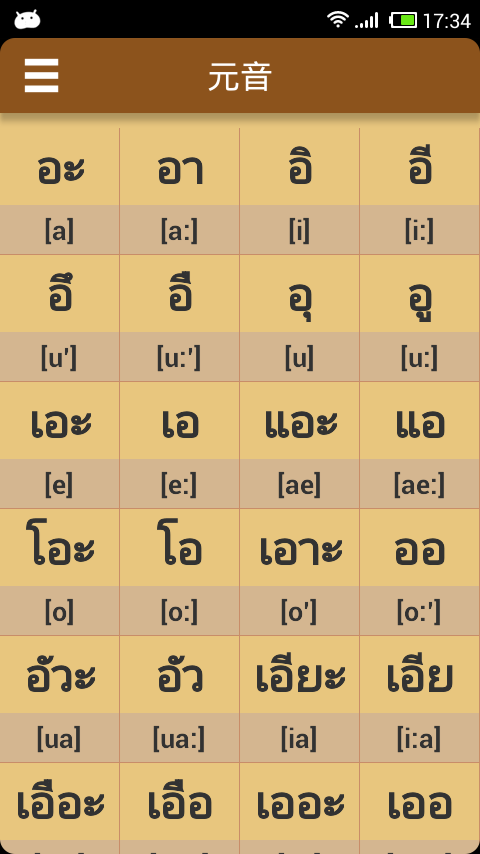 泰语字母发音1