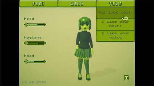 绿色的电子女孩