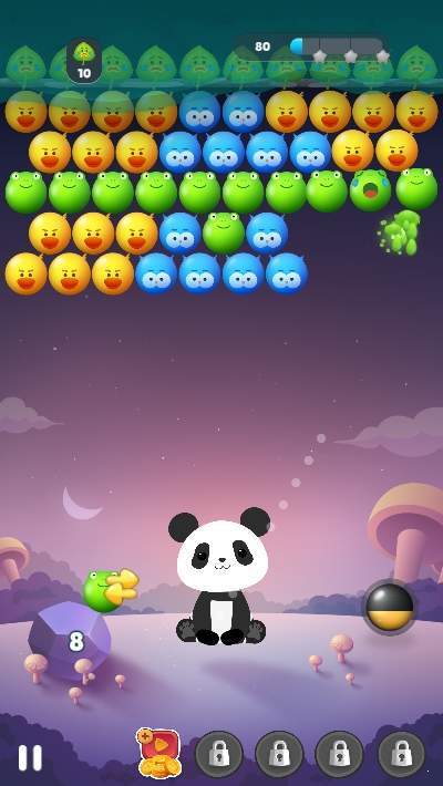 可爱熊猫射泡泡4