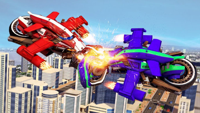 飞行摩托机器人0